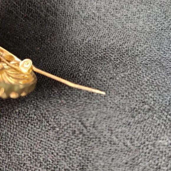 Vintage Gerrys Horseshoe Brooch Pin Faux Pearls Pink Rhinestones Chic Gold Tone - Picture 7 of 10